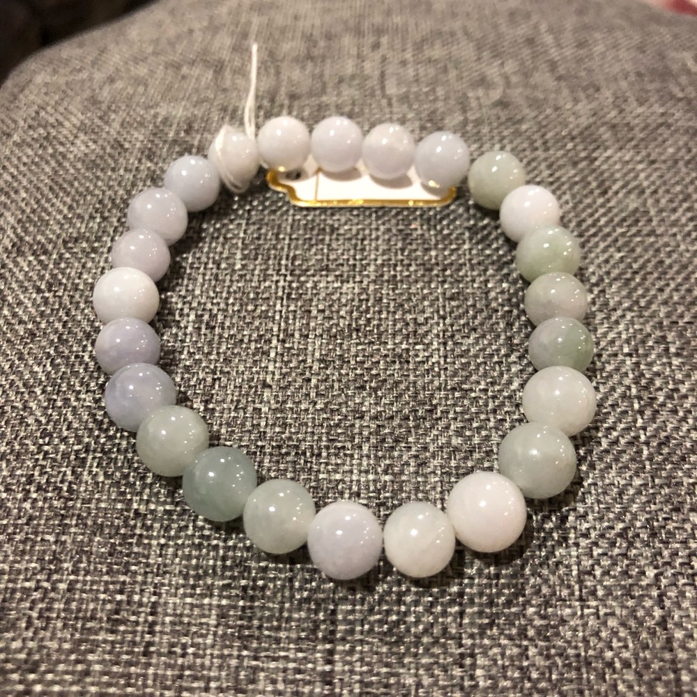 Natural light purple jade bracelet
